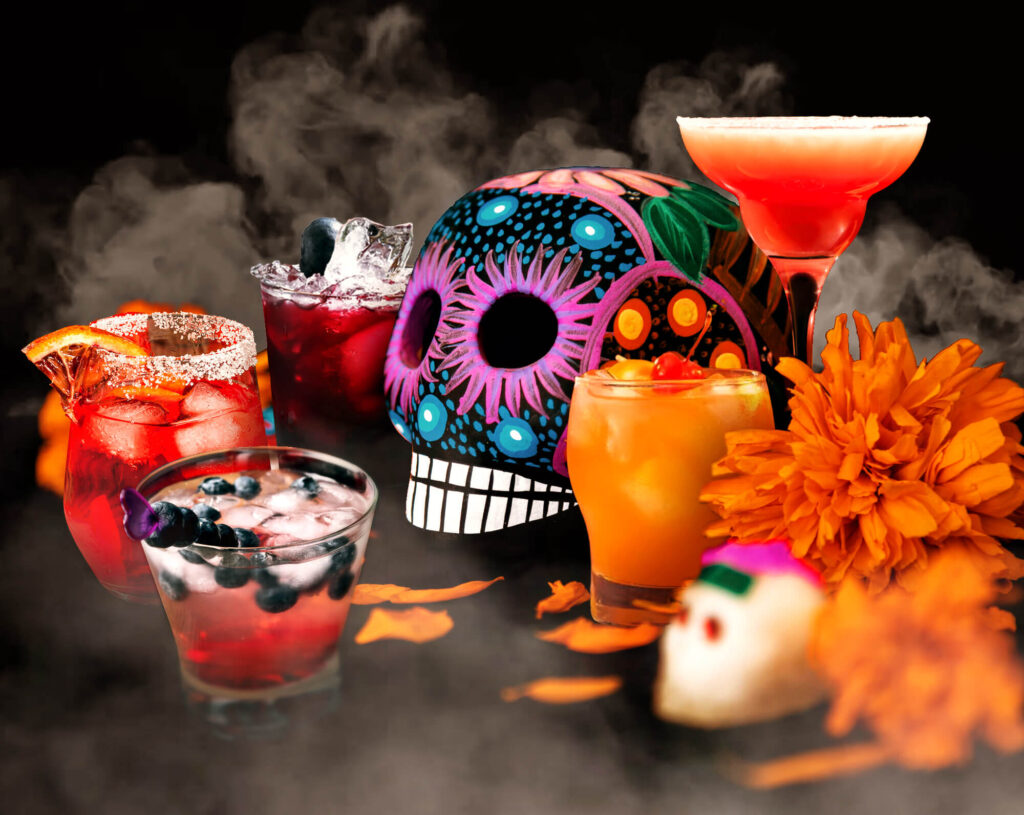 Dia De Los Muertos Event cocktails with recipes